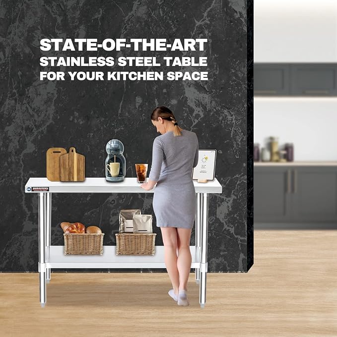 DuraSteel 24x60 Stainless Steel Work Table - Image 7