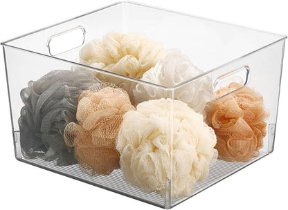 mDesign Large Modern Stackable Plastic Storage Organizer Bin Basket - Image 6
