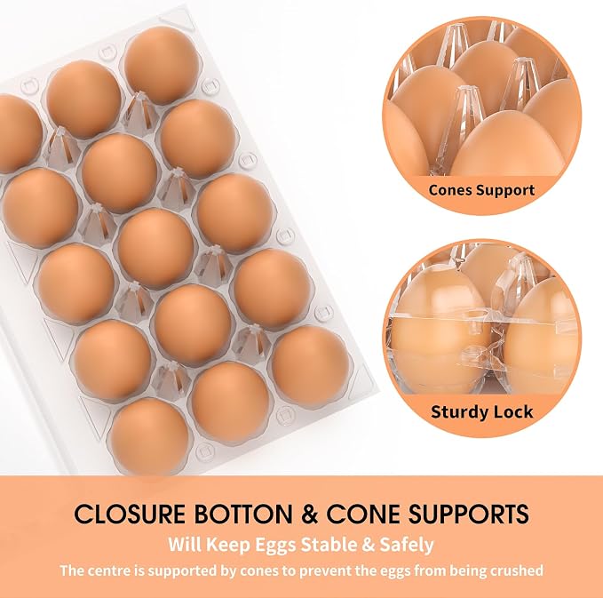 Egg Cartons Cheap Bulk, 60 Pack Egg Cartons Reusable 10 Count, Chicken - Image 3