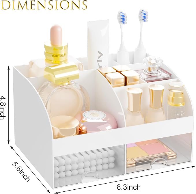 Makeup Organizer with 2 Drawers, Cosmetic Storage - Image 3