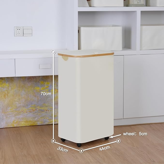 Laundry Basket with Wheels, 100L Hampers - Image 6