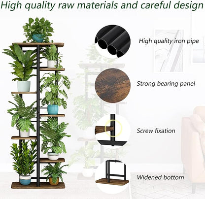 LINZINAR Plant Stand 7 Tier 8 Potted Multiple Flower Pot Holder Shelf Indoor - Image 4