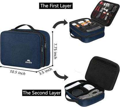 MATEIN Electronic Travel Organizer Case, Portable Travel Cord Organizer | Water - Image 3