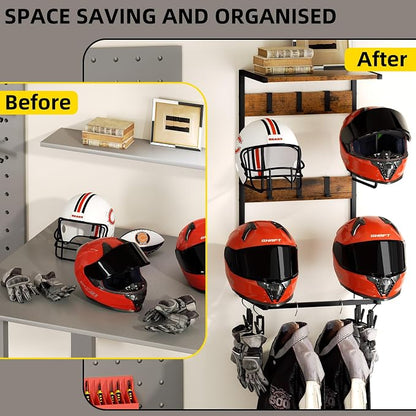 Urban Deco Motorcycle Helmet Holder Wall Mount, Helmet Rack - Image 4