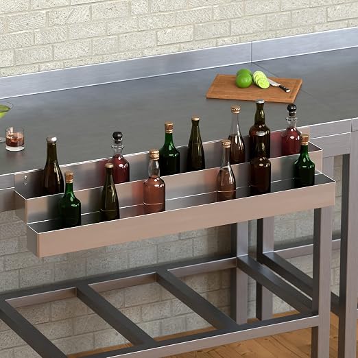Stainless Steel Double Tier Speed Rail, Liquor Rack, Speed Rack, Bottle Holder - Image 3