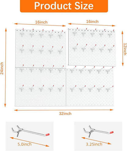 TORACK Metal Pegboard Panels and Hooks - Image 3