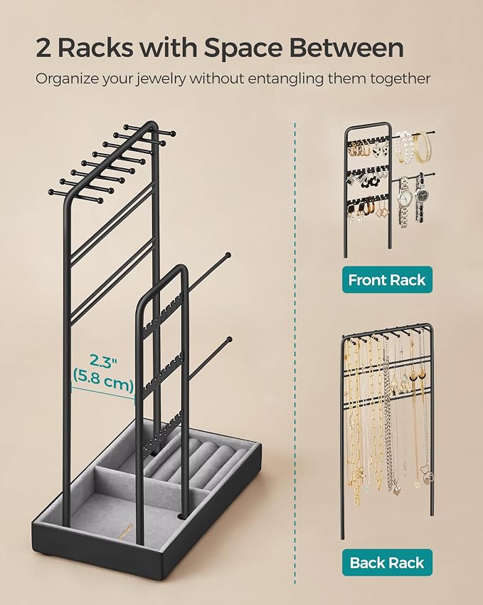SONGMICS Jewelry Holder, Jewelry Organizer, Jewelry Display Stand - Image 3