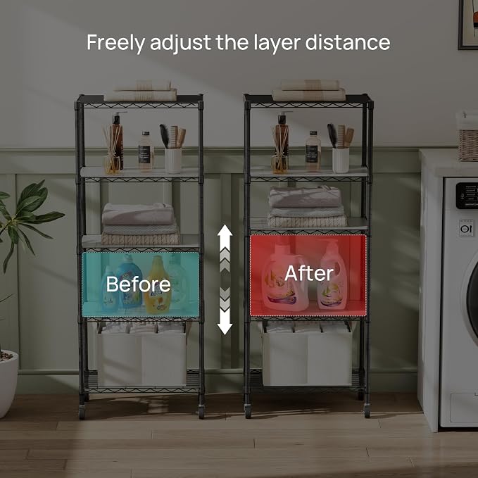 SINGAYE Shelf Closet Wire Shelving：Adjustable Metal Unit - Image 6