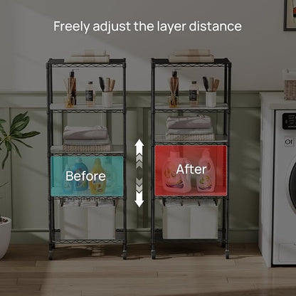 SINGAYE Shelf Closet Wire Shelving：Adjustable Metal Unit - Image 6