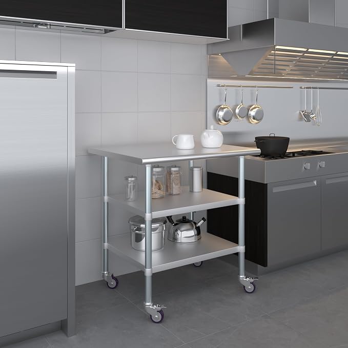AmGood Stainless Steel Work Table - Image 9