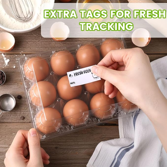 LOVEINUSA 100 PCS 12 Count Plastic Egg Cartons, - Image 6