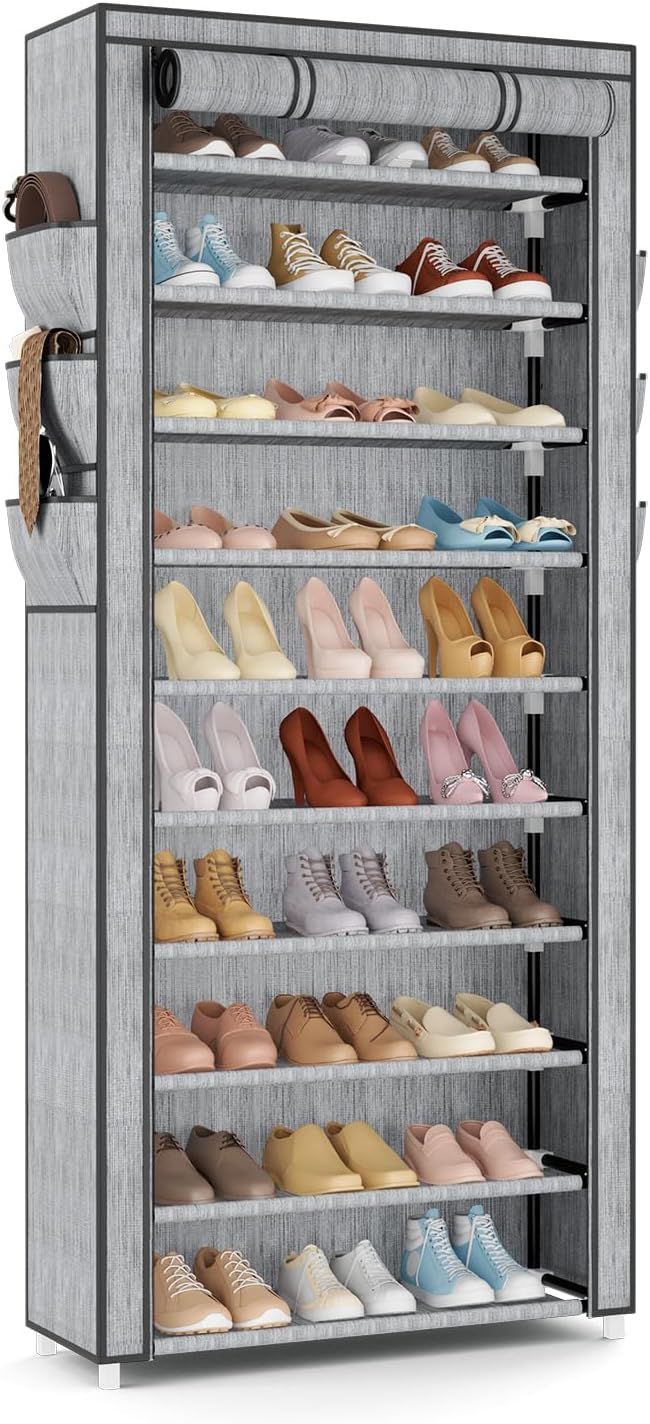 VTRIN Vertical Narrow Shoe Rack Organizer Tall Shoe Rack by VTRIN