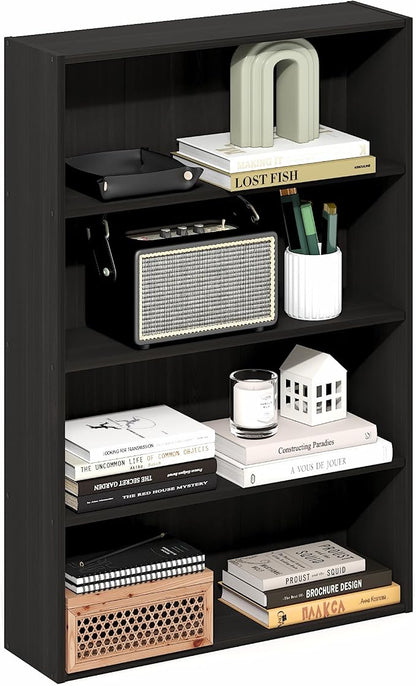 Furinno Basic Book Shelf, 4-Tier Bookcase by Furinno-FitsYourSpaceFitsYourBudget