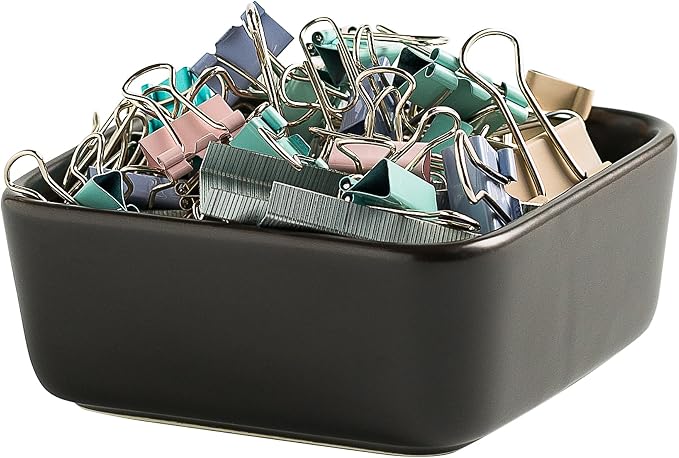Ceramic Paper Clip Holder for Desk Cute Binder Holder Paperclip Holders for by Mecaikru