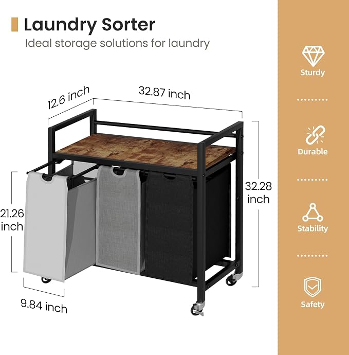Laundry Hamper, Laundry Basket, Laundry Sorter - Image 2