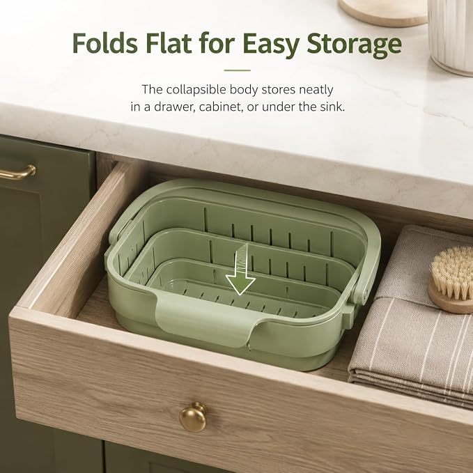 Foldable Colander Sink Drain Basket - Image 5