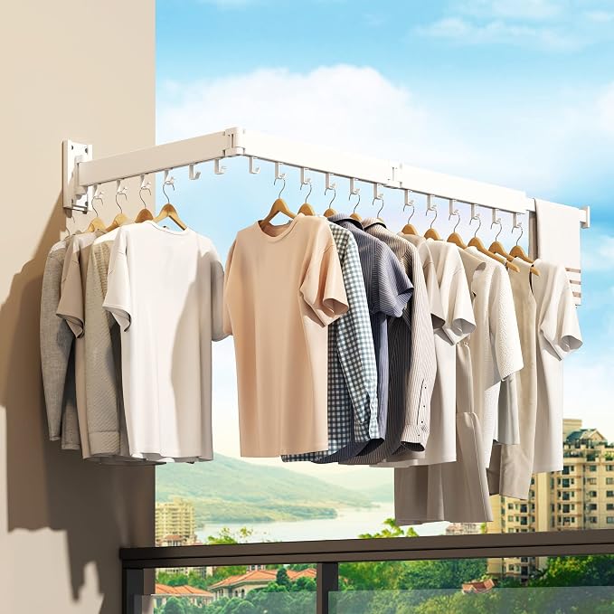 Clothes Drying Rack, Laundry Drying rack, Wall Mounted Clothes Rack, Clothes - Image 3