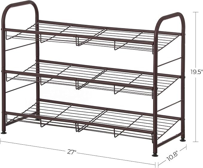 SONGMICS Shoe Rack, 3 Tier Shoe Organizer - Image 7