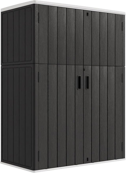 KINYING Outdoor Storage Cabinet Waterproof, 57 Cu.ft Resin Vertical Outdoor by KINYING