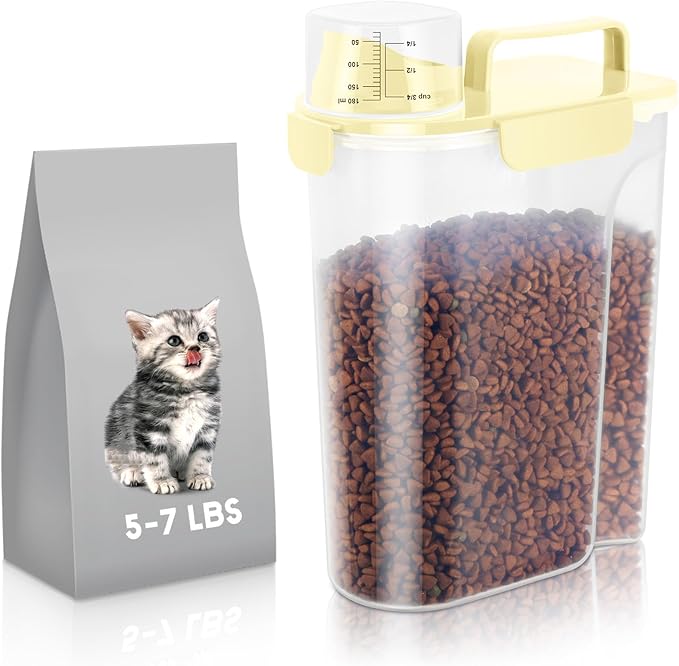 5-7Lbs Cat Dog Storage Container, Portable Pet Food Containers - Image 7
