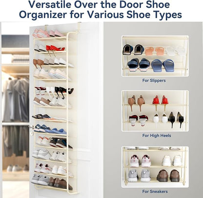 Whitmor 36 Pair Over The Door Shoe Organizer, 12 Tier Hanging Shoe Organizer - Image 4