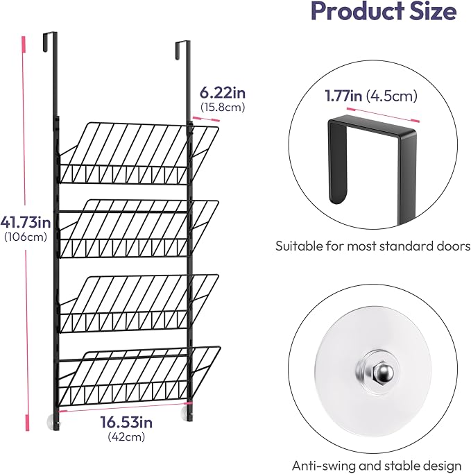 SWTYMIKI Over the Door Shoe Organizer - Image 3