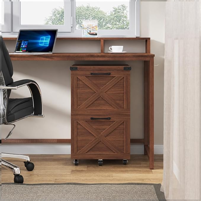 Halitaa Farmhouse 2 Drawer Small File Cabinet - Image 2