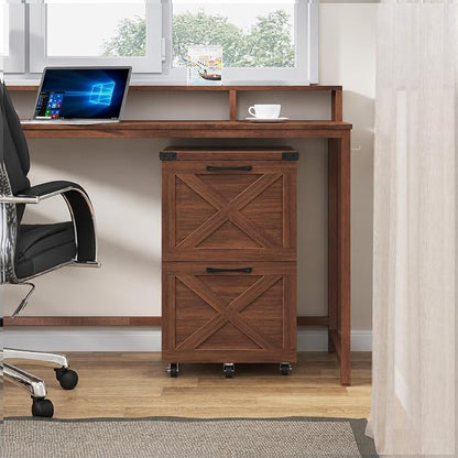 Halitaa Farmhouse 2 Drawer Small File Cabinet - Image 2