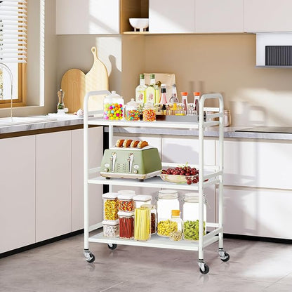 HDANI 3 Tier Metal Utility Multipurpose Rolling Cart, Large Capacity Heavy Duty - Image 3