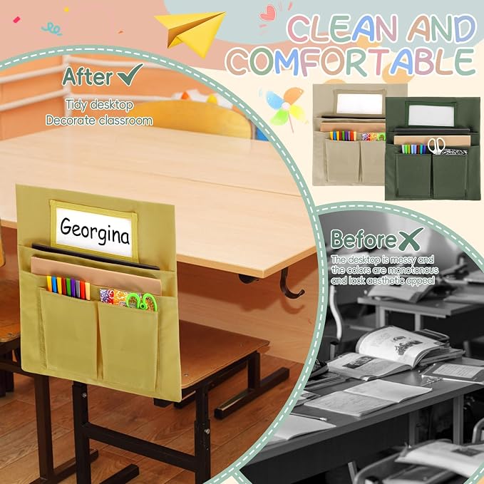 gisgfim 24 Pcs Small Chair Pockets - Image 4