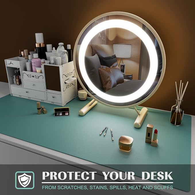 K KNODEL Large Office Leather Desk Mat, Mouse and Keyboard Pad, Computer and - Image 6