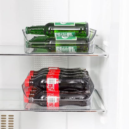 Ettori 2 Pack Water Bottle Organizer Refrigerator Organizer Bins and Clear - Image 6