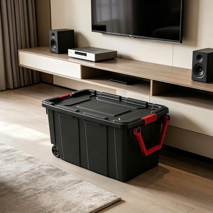40-gallon wheeled plastic storage boxes - Image 6