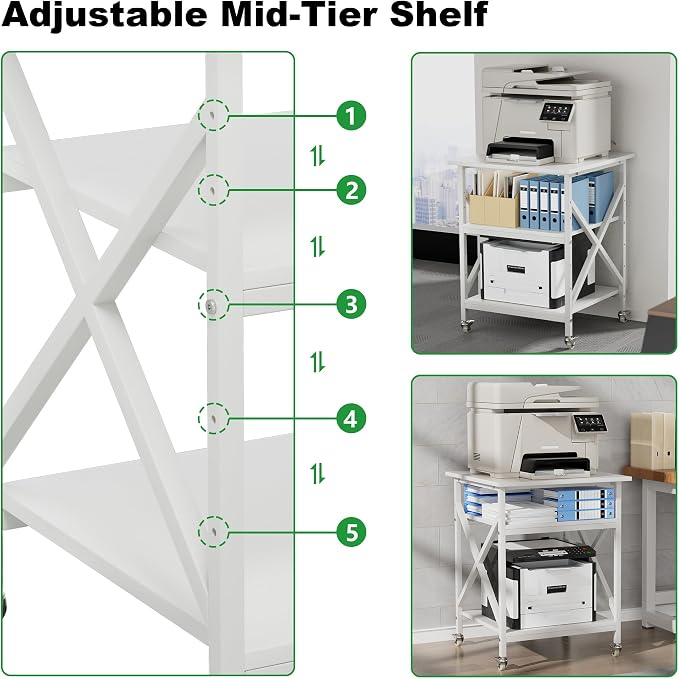 Ollieroo 3 Tier Printer Stand, Large Table - Image 6