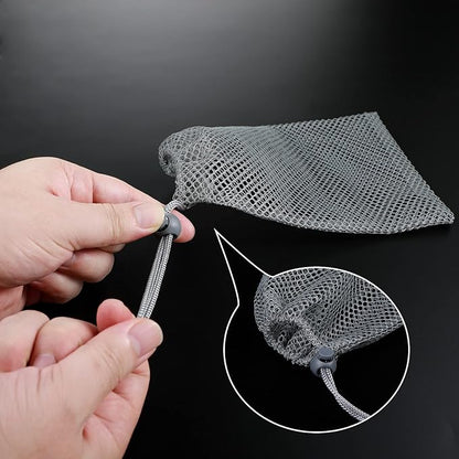TecUnite 10 Pcs Mesh Bags Drawstring Laundry Bags Large Nylon Mesh Gift - Image 4