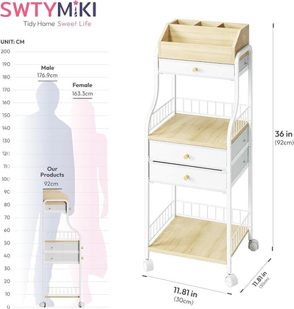 SWTYMIKI Rolling Makeup Organizer Cart - Image 2