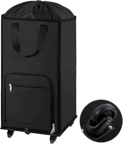 Bukere Laundry Hamper with Wheels, Large Rolling Laundry Basket with 4 Casters by Bukere