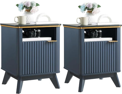 QUW Fluted Nightstands Set of 2 by QUW