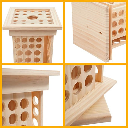 125-Slot Wooden Essential Oil Display Rack, Rotating 360° Organizer - Image 6