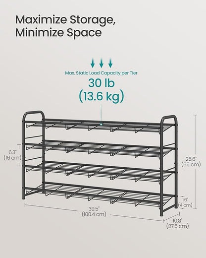 SONGMICS Shoe Rack, 4 Tier Shoe Organizer - Image 5