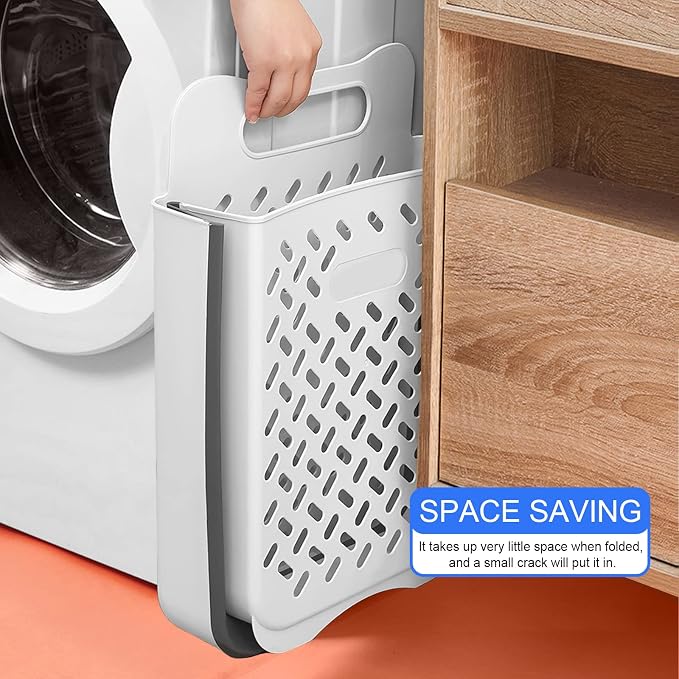 Laundry Basket Hamper, Hanging Wall Collapsible Laundry - Image 6