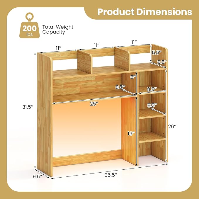 Tangkula Desktop Bookshelf - Image 3