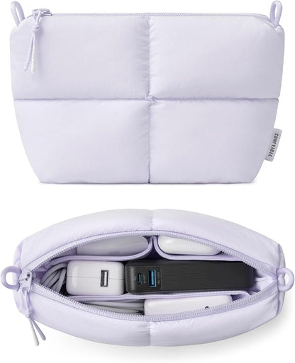Comfyable Puffy Electronics Organizer Travel Case, Cute Tech Pouch by Comfyable