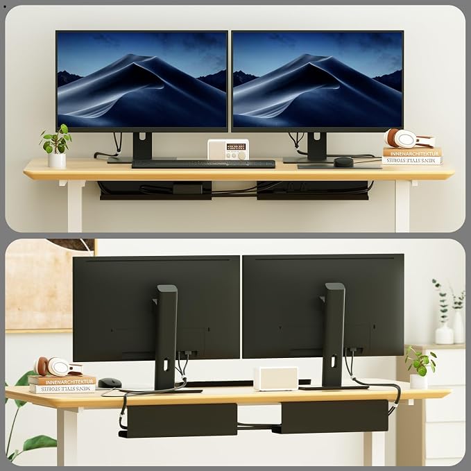 2 Pack No-Screw Cable Management Under Desk, Self-Adhesive Cord Organizer - Image 6