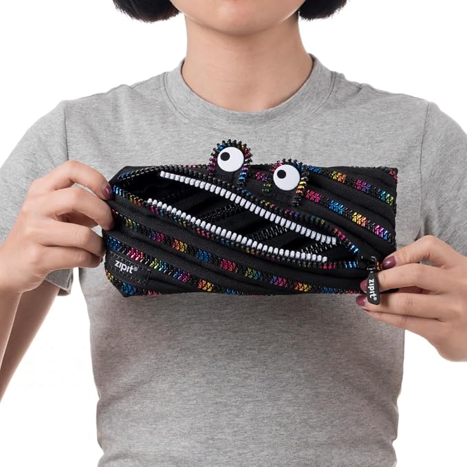 ZIPIT Monster Pencil Case for Kids, Cute Zipper Pouch for Boys Girls and Teens - Image 5