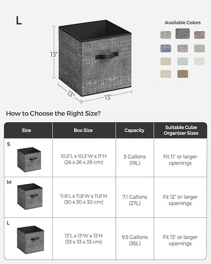 SONGMICS Storage Cubes, 13-Inch Non-Woven Fabric Bins - Image 4