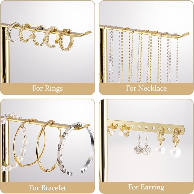 pickpiff Jewelry Stand Organizer Necklace Holder- 12.5" Sturdy Earring and - Image 2