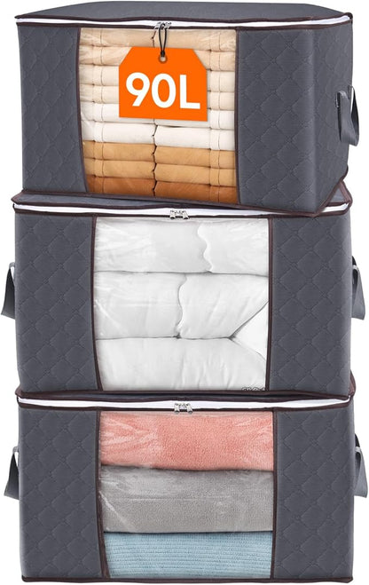 Lifewit 90L Large Storage Bags, Closet Organizers and Storage, Clothes Storage by Lifewit