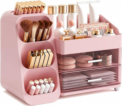 Booklov Makeup Organizer for Vanity, Large Capacity Cosmetic Display Case by Booklov