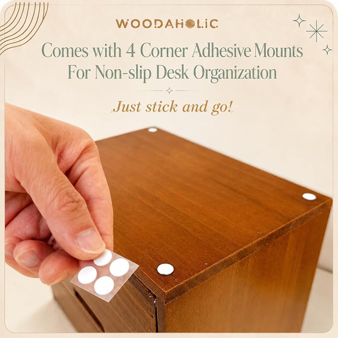 Modular Stackable Apothecary Cabinet 4 Drawer Desk Organizer - Image 4